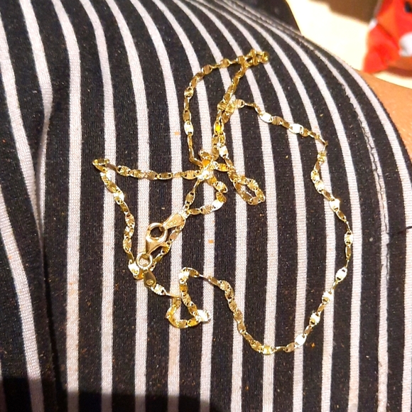 NIB AUTHENTIC GENUINE SOLID 14K YELLOW GOLD OVER STERLING SILVER Fancy Glow Link - Picture 1 of 6